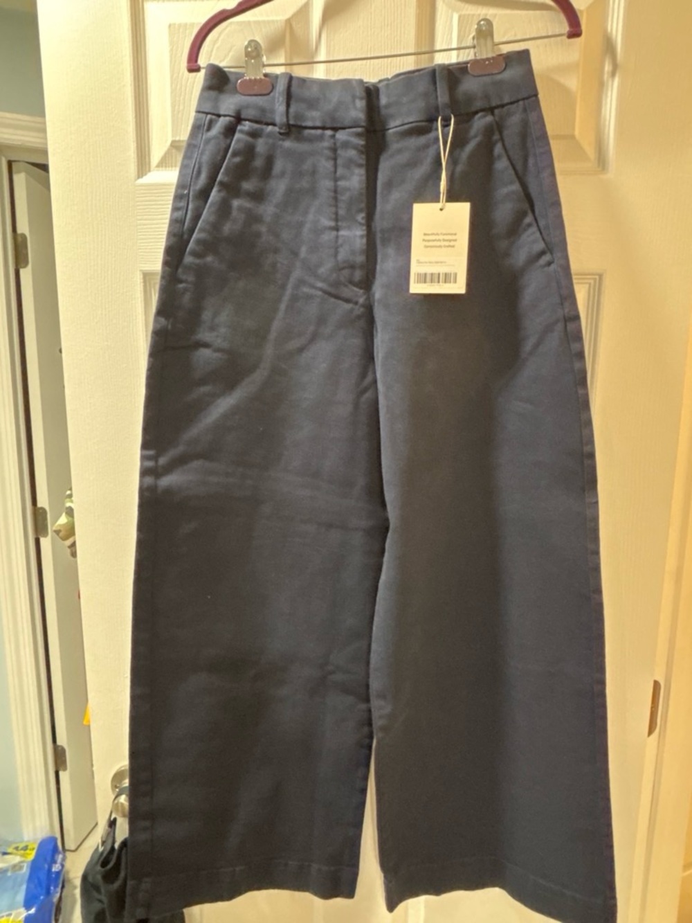 Everlane Wide-Leg Chinos in Navy
